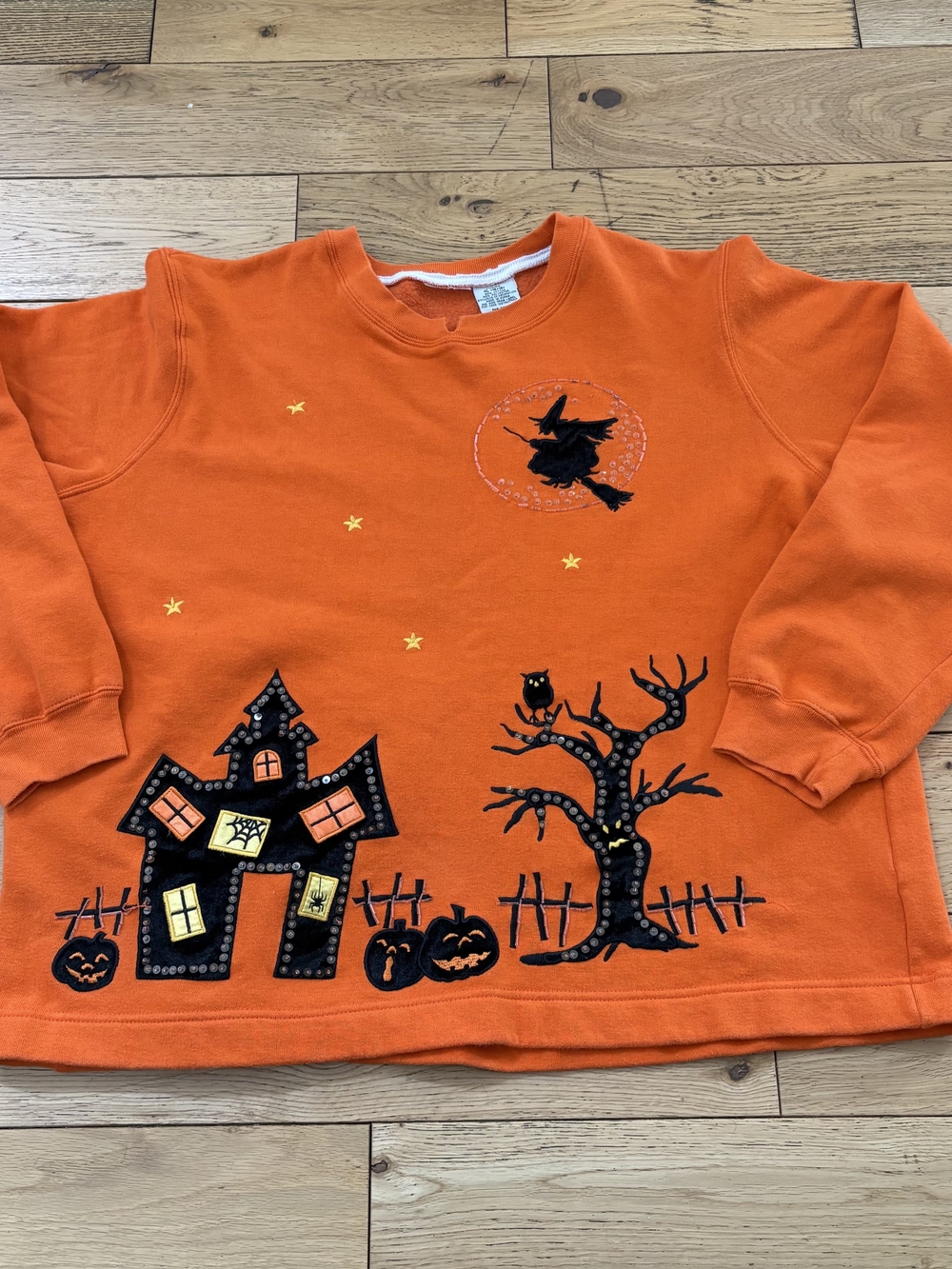 Ugly Halloween sweatshirt 90's Y2K White Stag Orange Sweatshirt Women's…